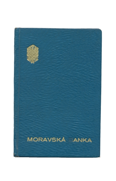 Vkladní knížka Moravské banky - světlemodrá