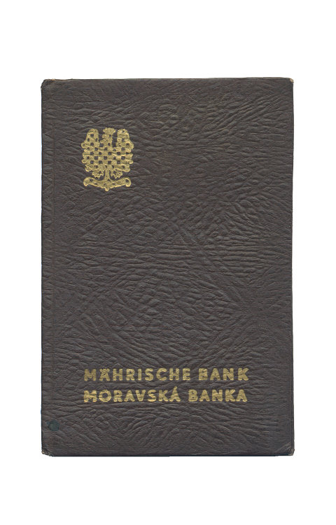 Moravian bank savings book - brown