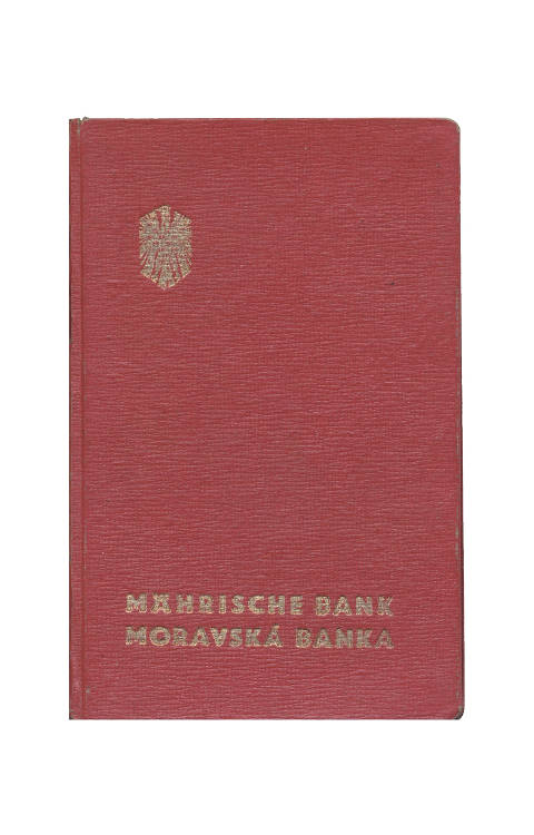 Vkladní knížka Moravské banky - červená