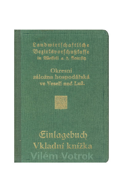 Einlagebuch Landwirtschaftliche Bezirksvorschusskasse in Wesseli