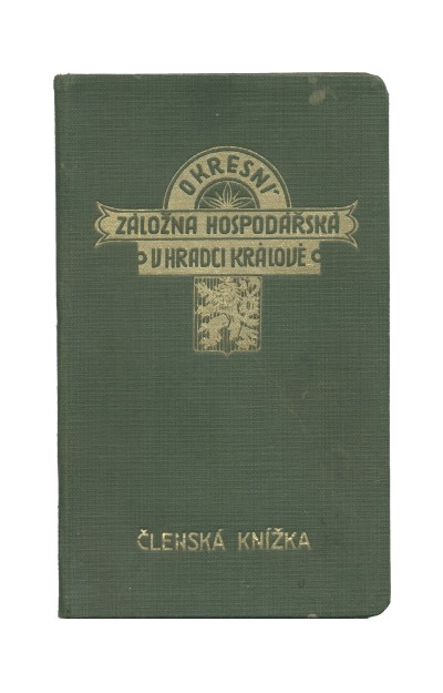 District credit union in Hradec Králové member book