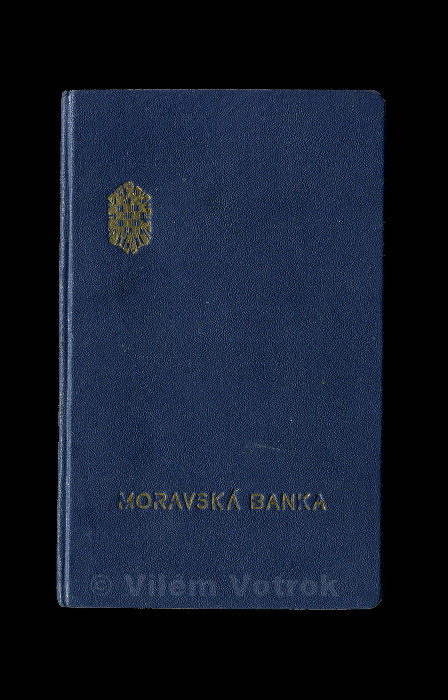 Moravian bank savings book - dark blue II 319