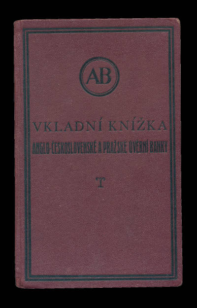 Vkladní knížka Anglo-Československá a Pražská úvěrní banka