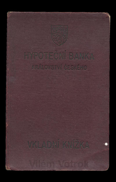 Hypoteční banka Království českého – vkladní knížka