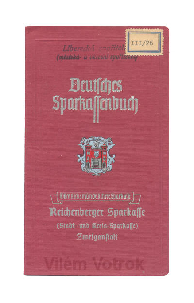Sparkassenbuch der Reichenberger Sparkasse