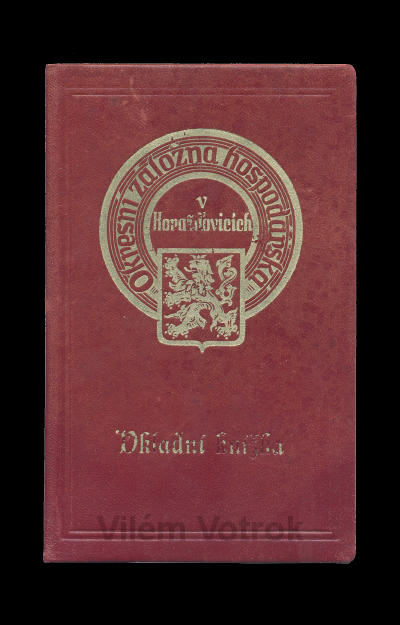 Okresní záložna hospodářská v Horažďovicích Vkladní knížka - vín