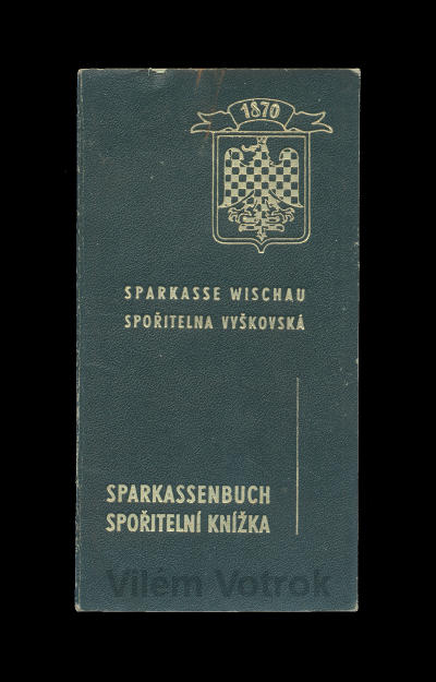 Sparkassenbuch der Wischauer Sparkasse - dunkelgrün