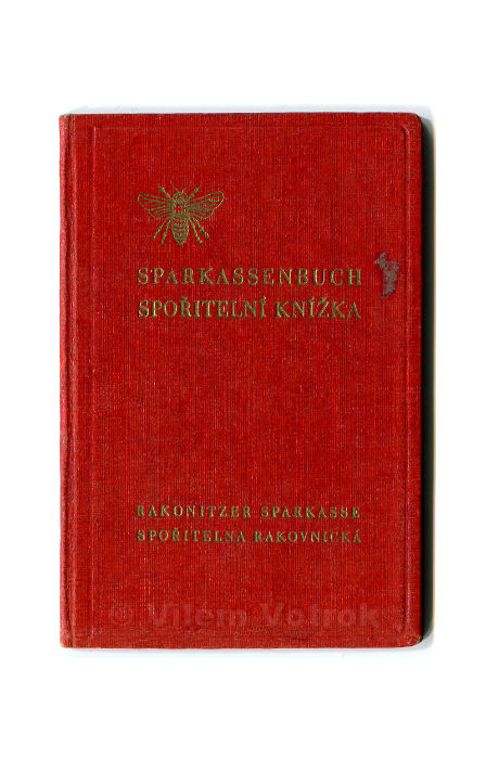 Sparkassenbuch der Rakonitzer Sparkasse