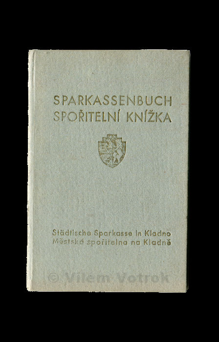 IV. Stadtische Sparkasse in Kladno Sparkassenbuch
