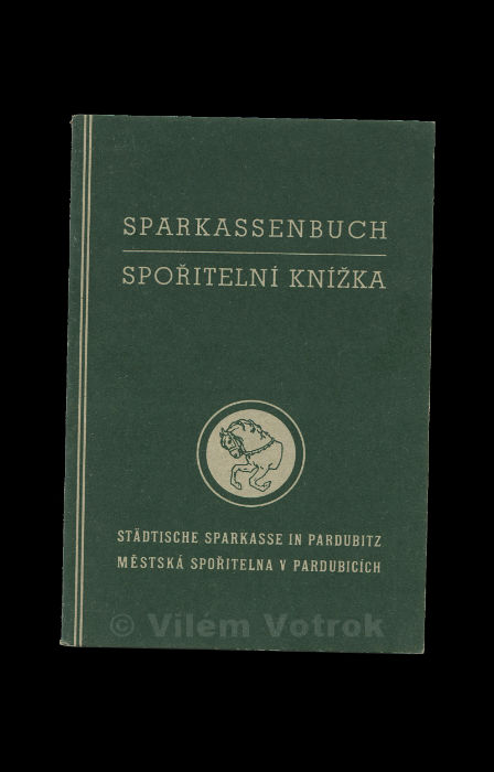Städtische Sparkasse in Pardubitz Sparkassenbuch 627