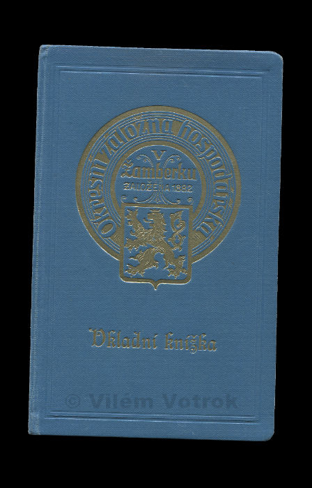 Okresní záložna hospodářská v Žamberku založená 1882 Vkladní kní