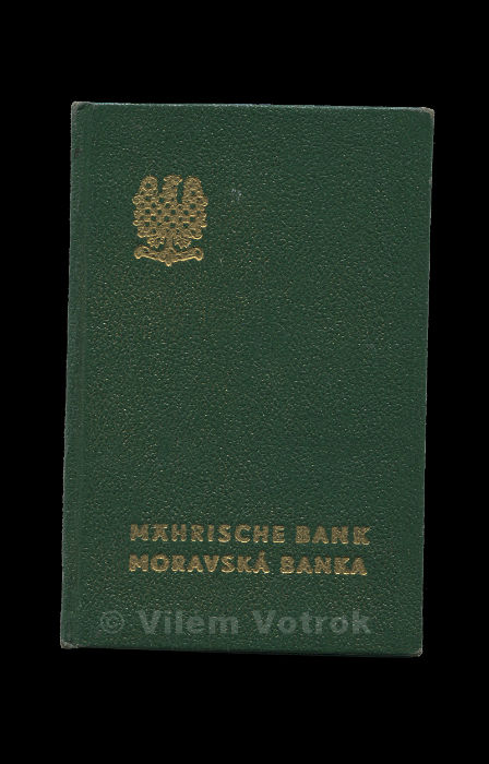 Moravian bank savings book - green 655
