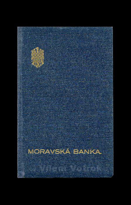 Vkladní knížka Moravské banky - tmavěmodrá II var 2 708