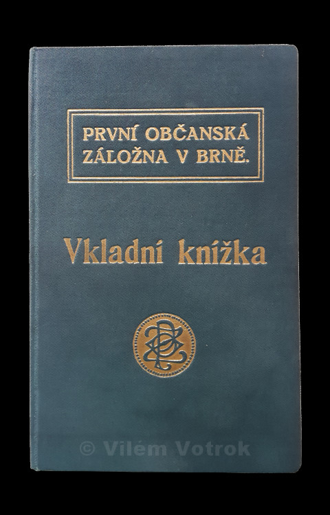 První občanská záložna v Brně vkladní knížka 1225